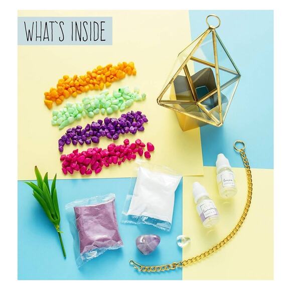STMT D.I.Y. Crystal Terrarium Activity Kit Hanging Garden with Gems & Oils - Picture 6 of 8